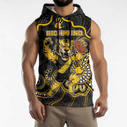 Custom Richmond Football Sleeveless Hoodie Aboriginal Dot Art Pattern