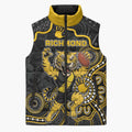 Custom Richmond Football Sleeveless Puffer Jacket Aboriginal Dot Art Pattern