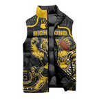 Custom Richmond Football Sleeveless Puffer Jacket Aboriginal Dot Art Pattern