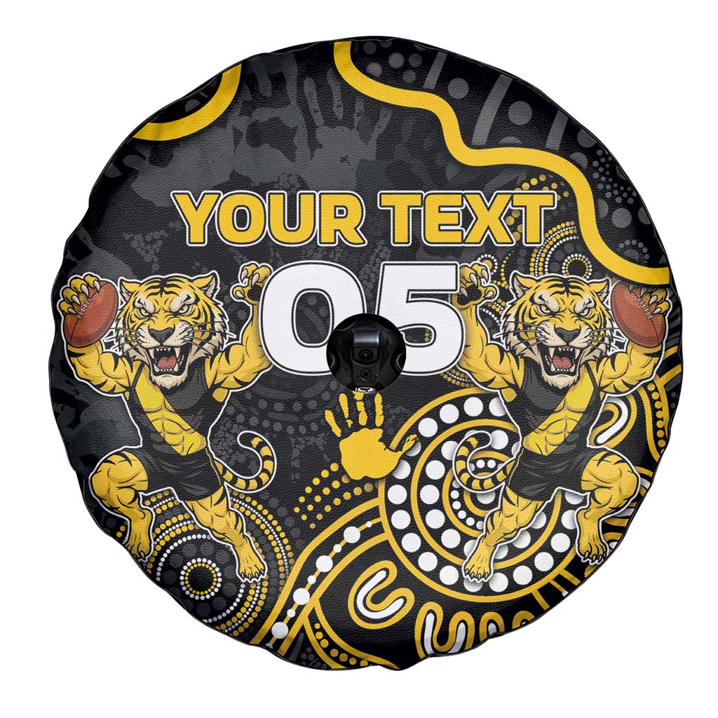 Custom Richmond Football Spare Tire Cover Aboriginal Dot Art Pattern
