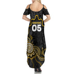 Custom Richmond Football Summer Maxi Dress Aboriginal Dot Art Pattern