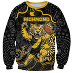 Custom Richmond Football Sweatshirt Aboriginal Dot Art Pattern