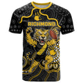 Custom Richmond Football T Shirt Aboriginal Dot Art Pattern