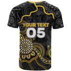 Custom Richmond Football T Shirt Aboriginal Dot Art Pattern