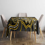 Custom Richmond Football Tablecloth Aboriginal Dot Art Pattern