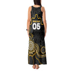 Custom Richmond Football Tank Maxi Dress Aboriginal Dot Art Pattern