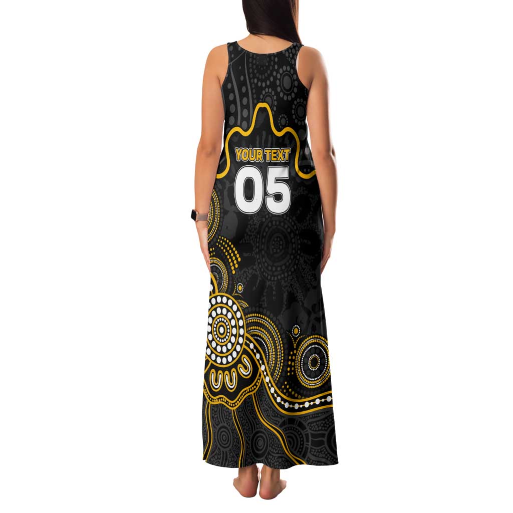 Custom Richmond Football Tank Maxi Dress Aboriginal Dot Art Pattern