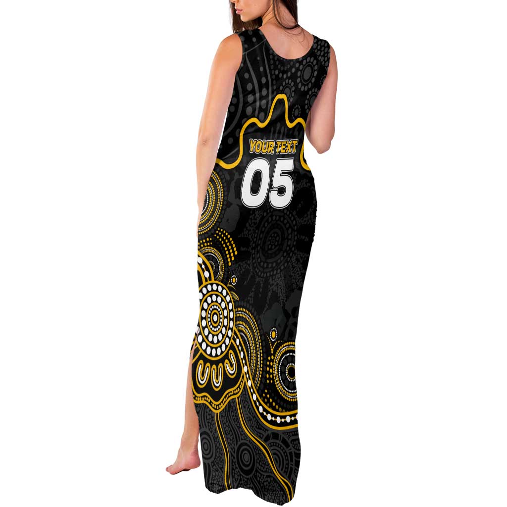 Custom Richmond Football Tank Maxi Dress Aboriginal Dot Art Pattern