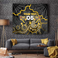 Custom Richmond Football Tapestry Aboriginal Dot Art Pattern