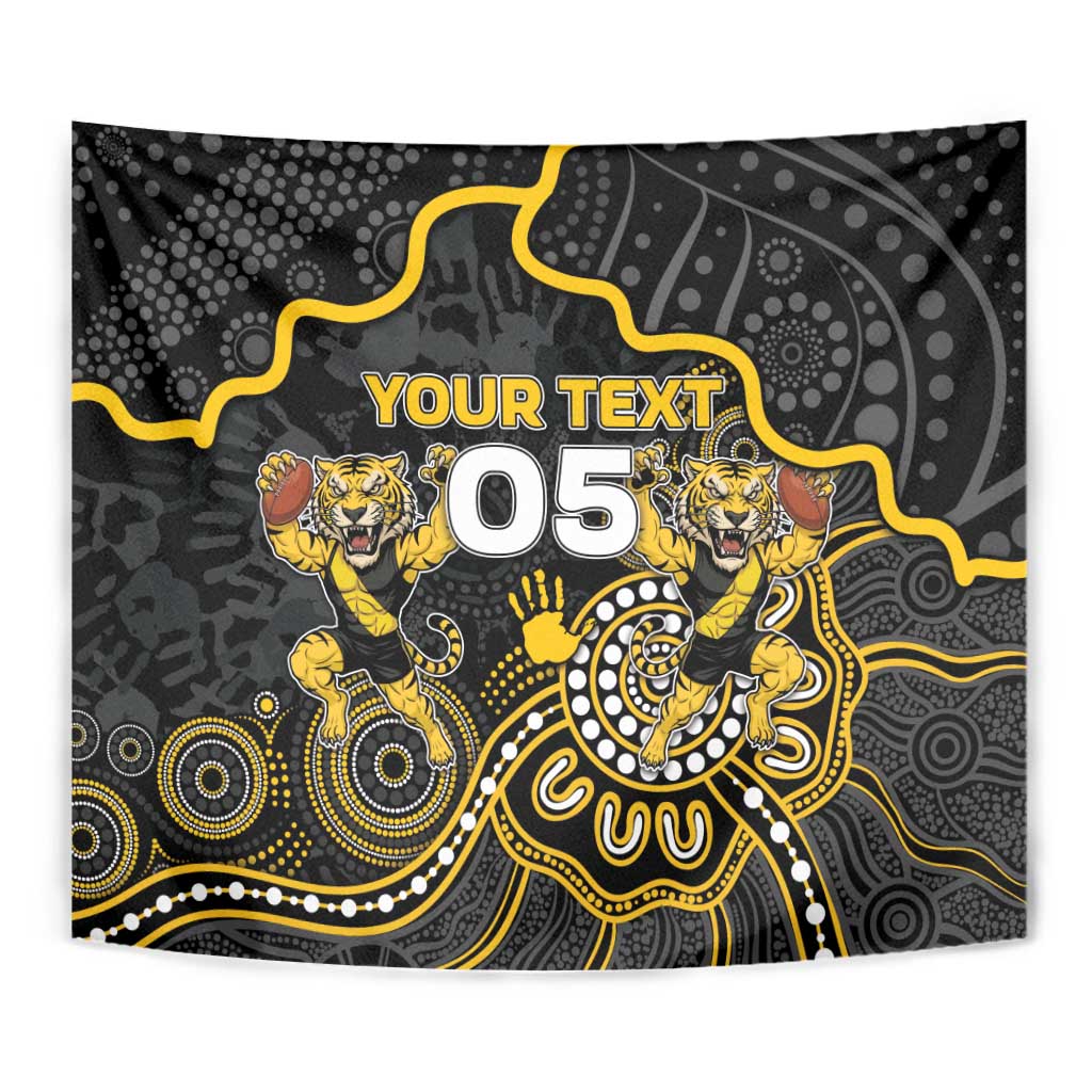 Custom Richmond Football Tapestry Aboriginal Dot Art Pattern