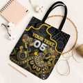 Custom Richmond Football Tote Bag Aboriginal Dot Art Pattern