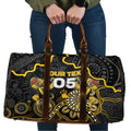 Custom Richmond Football Travel Bag Aboriginal Dot Art Pattern