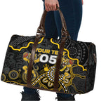 Custom Richmond Football Travel Bag Aboriginal Dot Art Pattern
