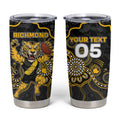 Custom Richmond Football Tumbler Cup Aboriginal Dot Art Pattern