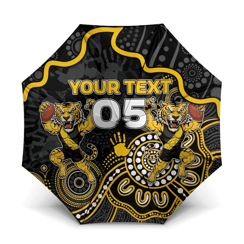 Custom Richmond Football Umbrella Aboriginal Dot Art Pattern