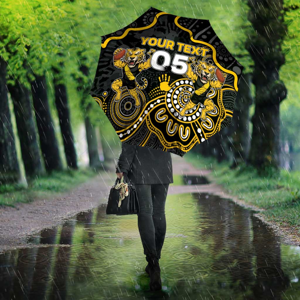 Custom Richmond Football Umbrella Aboriginal Dot Art Pattern