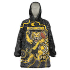 Custom Richmond Football Wearable Blanket Hoodie Aboriginal Dot Art Pattern