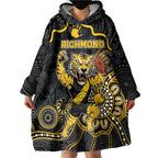 Custom Richmond Football Wearable Blanket Hoodie Aboriginal Dot Art Pattern
