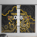 Custom Richmond Football Window Curtain Aboriginal Dot Art Pattern
