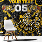 Custom Richmond Football Window Curtain Aboriginal Dot Art Pattern