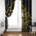 Custom Richmond Football Window Curtain Aboriginal Dot Art Pattern