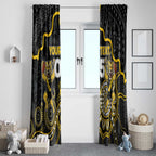 Custom Richmond Football Window Curtain Aboriginal Dot Art Pattern