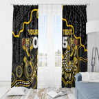 Custom Richmond Football Window Curtain Aboriginal Dot Art Pattern