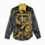 Custom Richmond Football Women Casual Shirt Aboriginal Dot Art Pattern