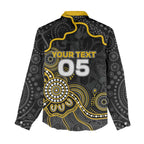 Custom Richmond Football Women Casual Shirt Aboriginal Dot Art Pattern