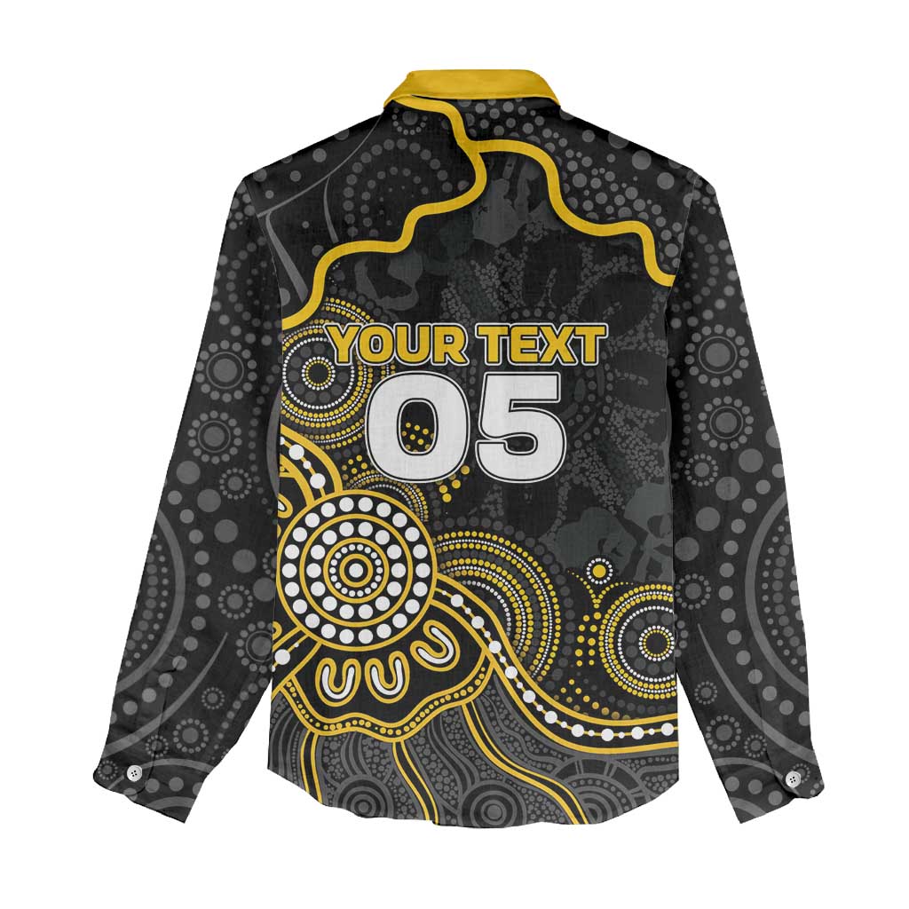 Custom Richmond Football Women Casual Shirt Aboriginal Dot Art Pattern