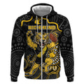 Custom Richmond Football Zip Hoodie Aboriginal Dot Art Pattern