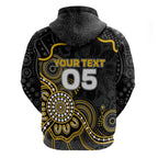 Custom Richmond Football Zip Hoodie Aboriginal Dot Art Pattern