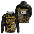 Custom Richmond Football Zip Hoodie Aboriginal Dot Art Pattern
