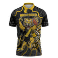 Custom Richmond Football Zipper Polo Shirt Aboriginal Dot Art Pattern