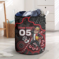 Custom Saints Football Laundry Basket Aboriginal Dot Art Pattern