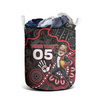 Custom Saints Football Laundry Basket Aboriginal Dot Art Pattern