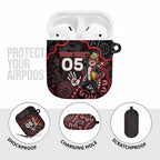 Custom Saints Football AirPods Case Aboriginal Dot Art Pattern