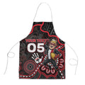 Custom Saints Football Apron Aboriginal Dot Art Pattern