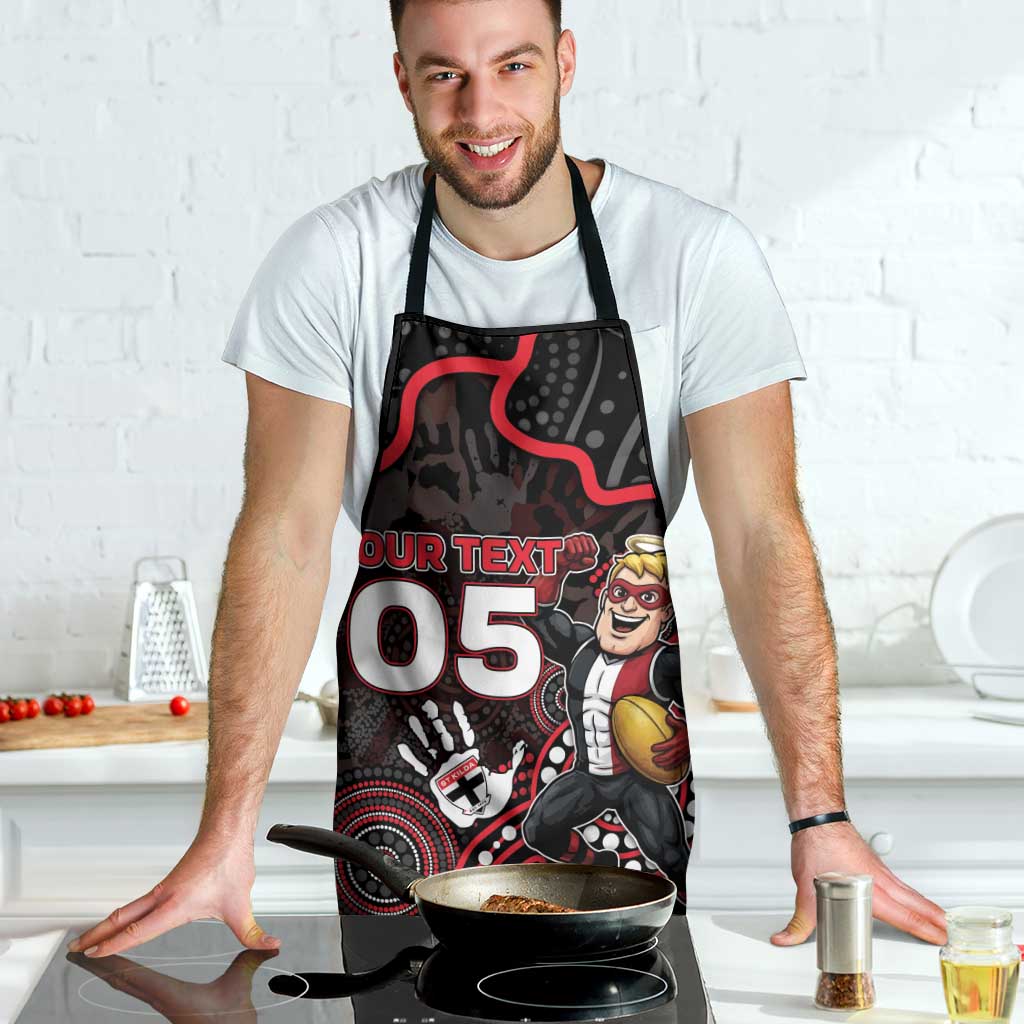 Custom Saints Football Apron Aboriginal Dot Art Pattern