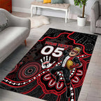 Custom Saints Football Area Rug Aboriginal Dot Art Pattern