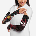 Custom Saints Football Arm Sleeves Aboriginal Dot Art Pattern