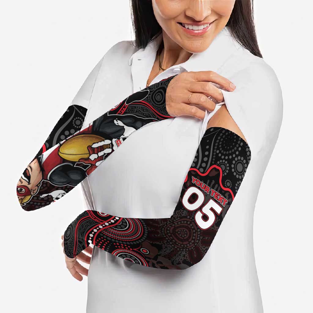 Custom Saints Football Arm Sleeves Aboriginal Dot Art Pattern