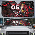 Custom Saints Football Auto Sun Shade Aboriginal Dot Art Pattern