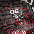 Custom Saints Football Back Car Seat Cover Aboriginal Dot Art Pattern