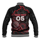 Custom Saints Football Baseball Jacket Aboriginal Dot Art Pattern