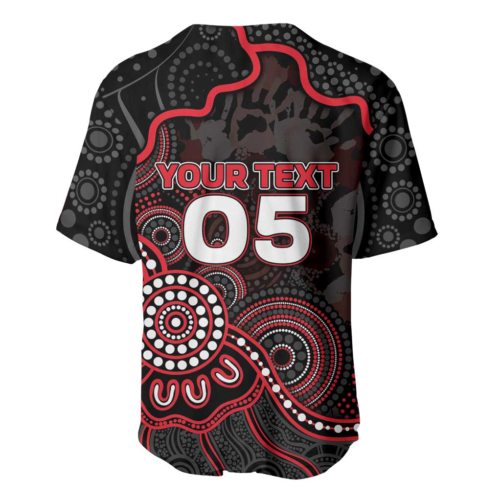 Custom Saints Football Baseball Jersey Aboriginal Dot Art Pattern