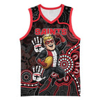 Custom Saints Football Basketball Jersey Aboriginal Dot Art Pattern