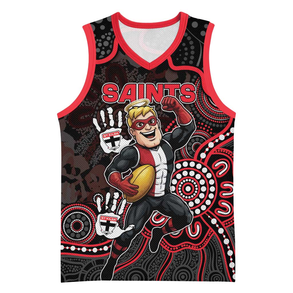 Custom Saints Football Basketball Jersey Aboriginal Dot Art Pattern