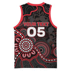 Custom Saints Football Basketball Jersey Aboriginal Dot Art Pattern