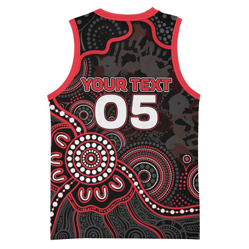 Custom Saints Football Basketball Jersey Aboriginal Dot Art Pattern